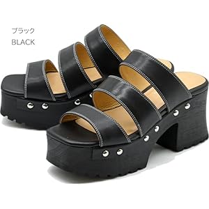 BRENTA  チャンキーヒールミュール　ブラック BRENTA チャンキーヒールミュール ブラック